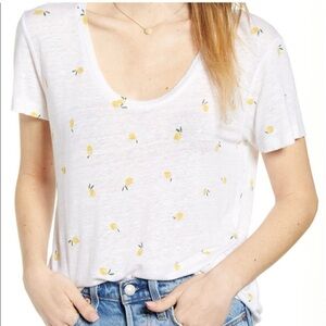 Rails lemon scoop neck t shirt